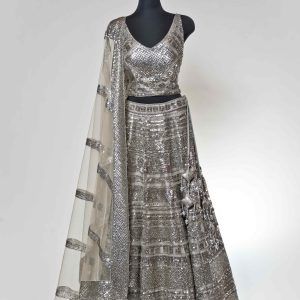 Grey Monochromatic lengha - Size 38