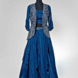 Blue Lengha with Jacket- Size 38